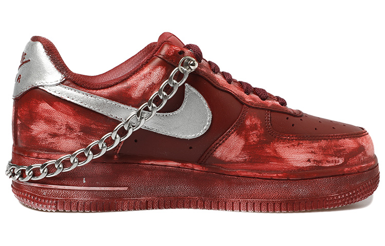 Order (W) 나이키 에어포스 1 로우 '난징 자물쇠 레드 실버' (커스텀) DD8959-100(Team拾玖-链条钥匙女S-BOX)