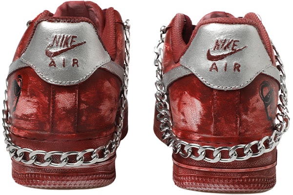 (W) 【カスタムシューズ】(女性用) ナイキ エアフォース1 ロー '南京ロック 赤銀' DD8959-100(Team拾玖-链条钥匙女S-BOX) Purchase (W) 【カスタムシューズ】(女性用) ナイキ エアフォース1 ロー '南京ロック 赤銀' DD8959-100(Team拾玖-链条钥匙女S-BOX)