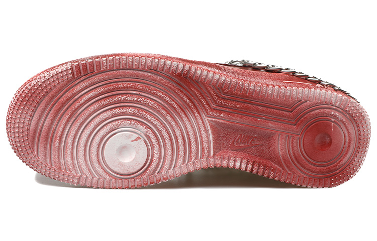 Details for (W) 나이키 에어포스 1 로우 '난징 자물쇠 레드 실버' (커스텀) DD8959-100(Team拾玖-链条钥匙女S-BOX)