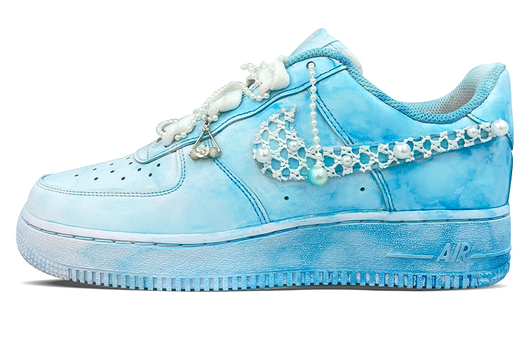 [Custom Shoes] (Women) Nike Air Force 1 Low 'Ocean World Light Blue Pearl'