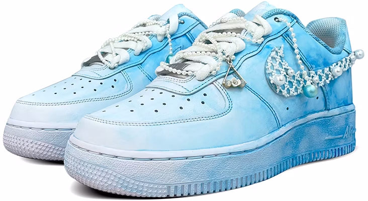 (W) ナイキ AF1 ロー "オーシャンワールド・ライトブルーパール" (カスタム) DD8959-100(TeamFour-女款水蓝珍珠QD) Lookbook (W) ナイキ AF1 ロー "オーシャンワールド・ライトブルーパール" (カスタム) DD8959-100(TeamFour-女款水蓝珍珠QD)