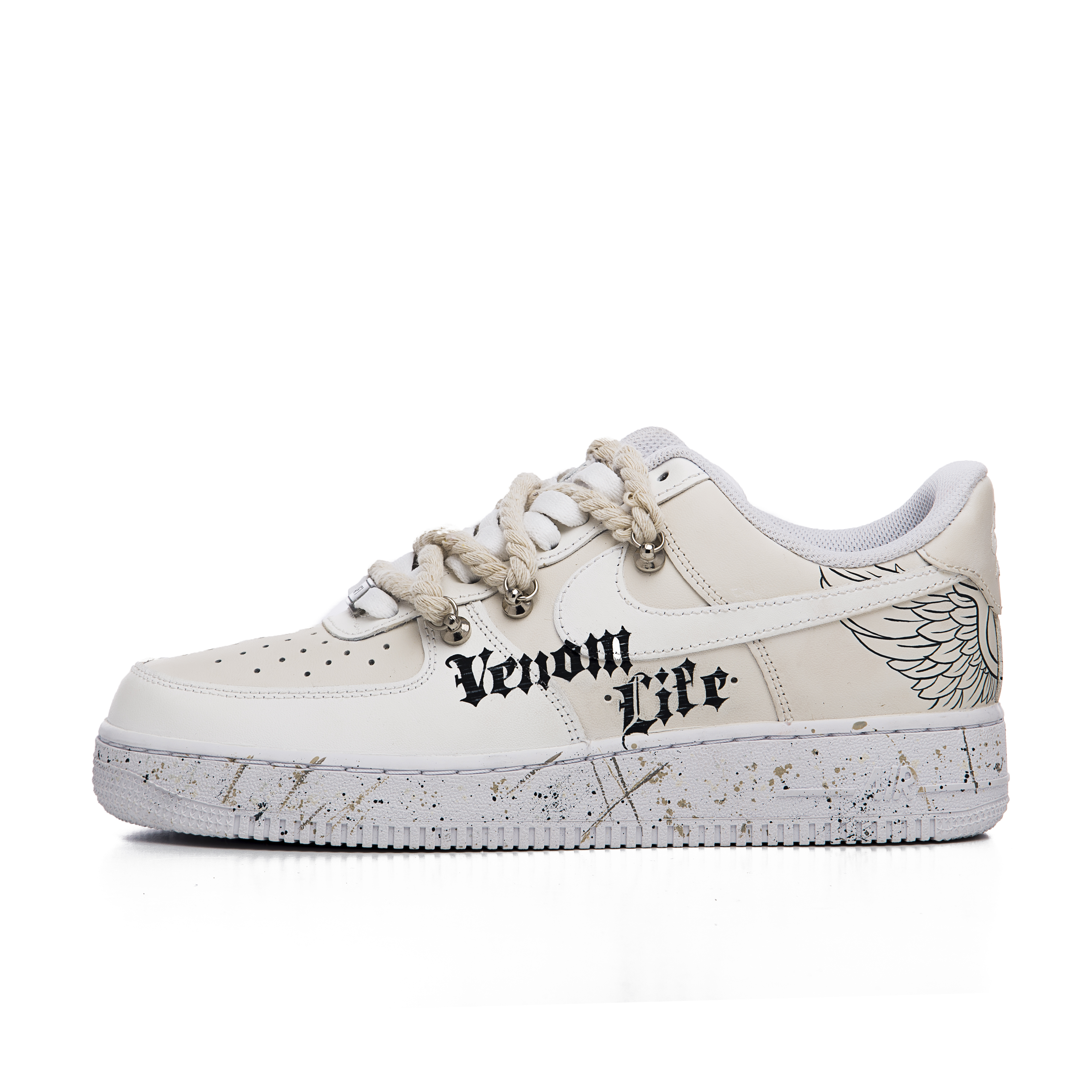 Buy (W) [Sepatu Custom] Nike Air Force 1 Low 'Off White Retro' DD8959-100(Team60-女款生命肆意)