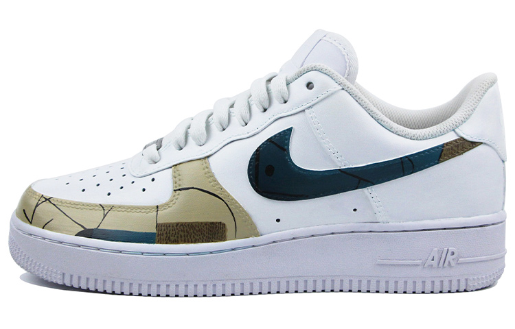 [Custom Shoes] (W) Nike Air Force 1 Low 'Oil Painting Custom White Yellow Black'