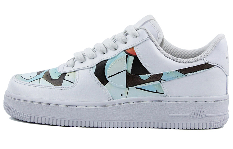 Buy (W) [Sepatu Custom] Nike Air Force 1 Low 'Lukisan Grafiti Putih Biru' DD8959-100(Team39-AMY18蓝白)