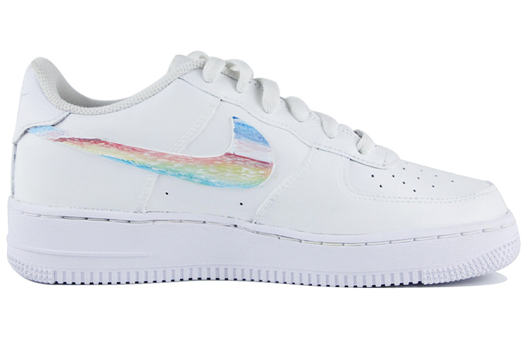 [Custom Shoes] (W) Nike Air Force 1 Low 'Oil Painting Graffiti White-Red-Yellow' 圖 2