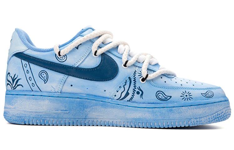 Order (W) [定制鞋款] 耐克空军一号低帮 '佩斯利蓝黑' DD8959-100(Team18-AF1女蓝黑腰果花)