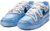 Lookbook 【定制球鞋】 Nike Air Force 1 Low 空軍一號 腰果花 浸染刮刮樂 做舊 潮流解構鞋帶 低幫 板鞋 女款 藍黑