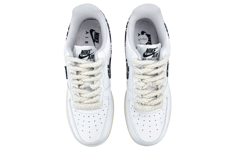 Shop (W) 나이키 에어포스 1 로우 '페이즐리 디스트레스드 화이트 블랙' DH4406-101(Team叁-女款腰果花起源)