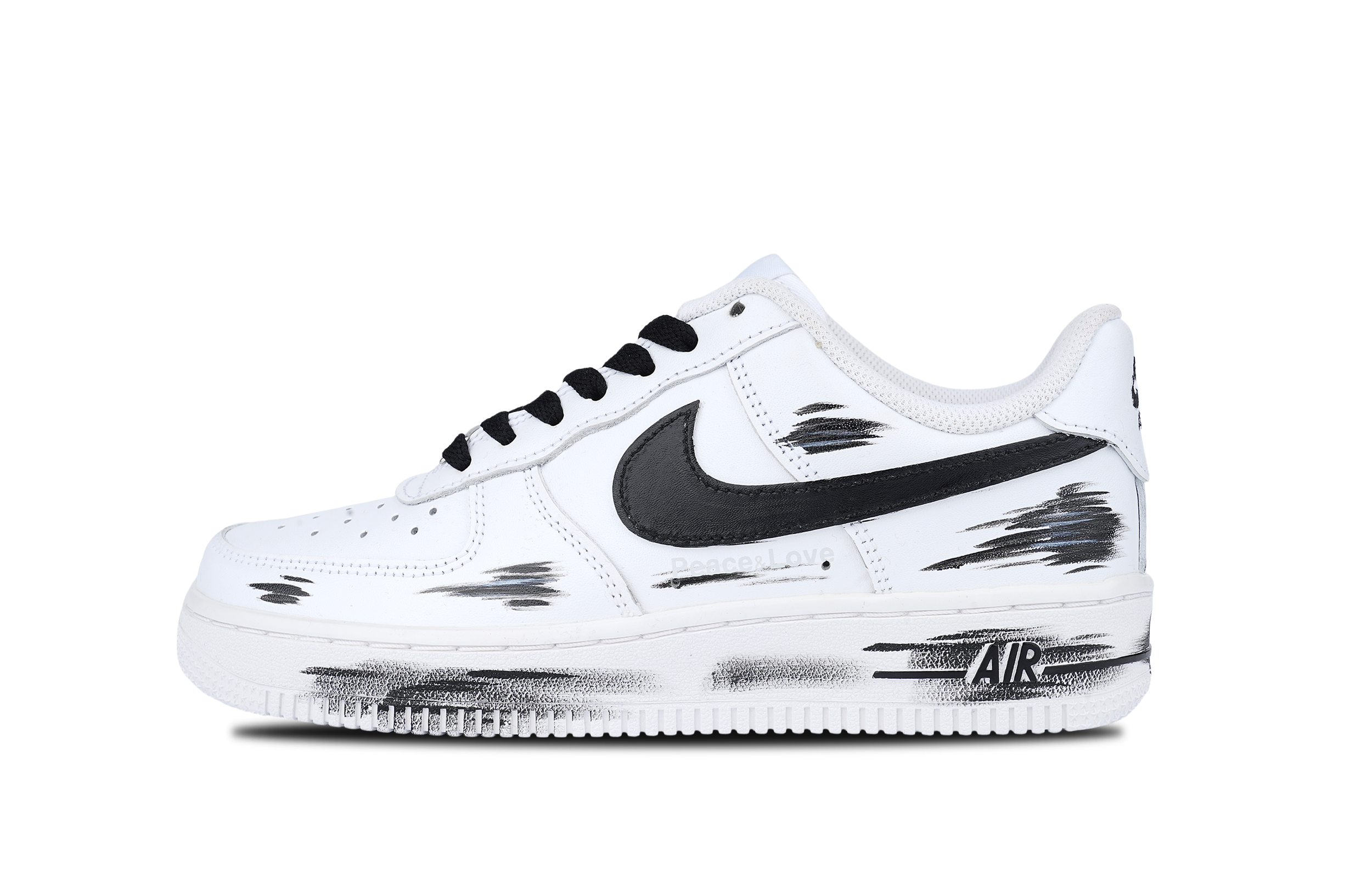 [Custom Shoes] (W) Nike Air Force 1 Low 'Panda Distressed'