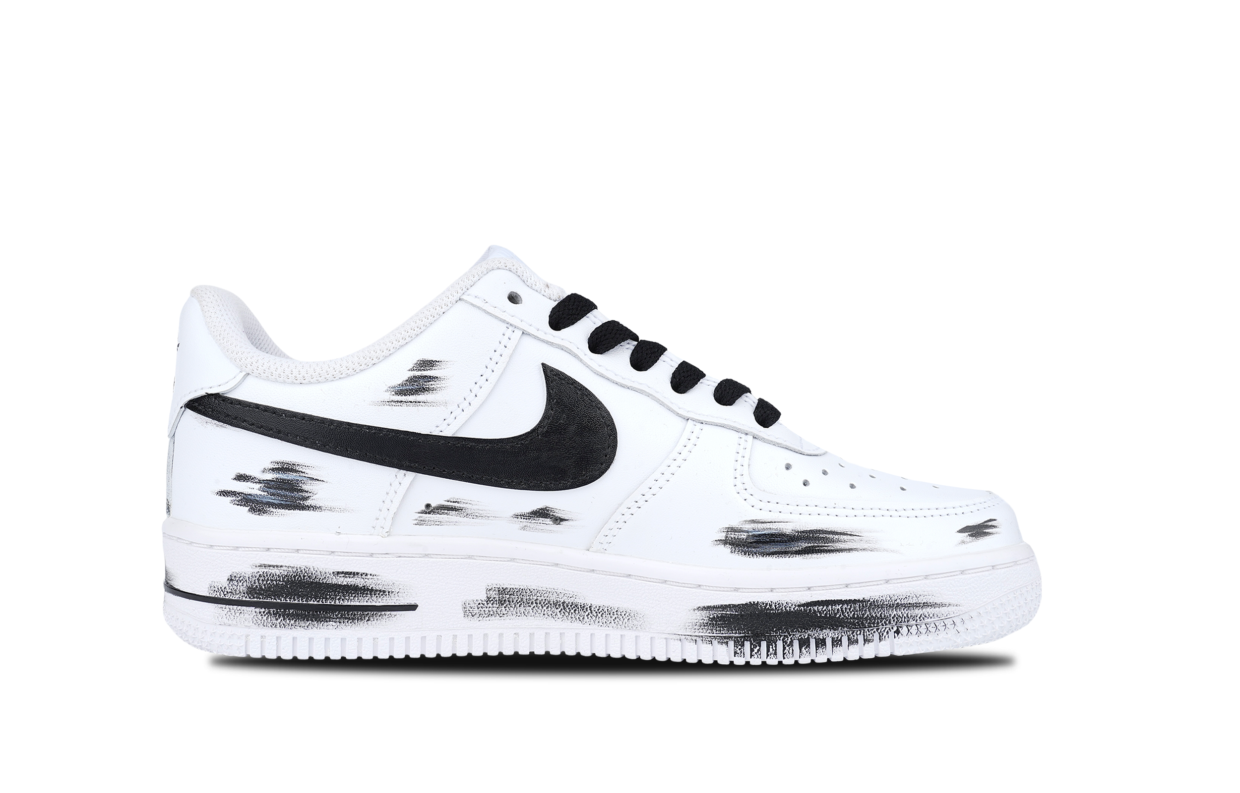 [Custom Shoes] (W) Nike Air Force 1 Low 'Panda Distressed' 圖 2