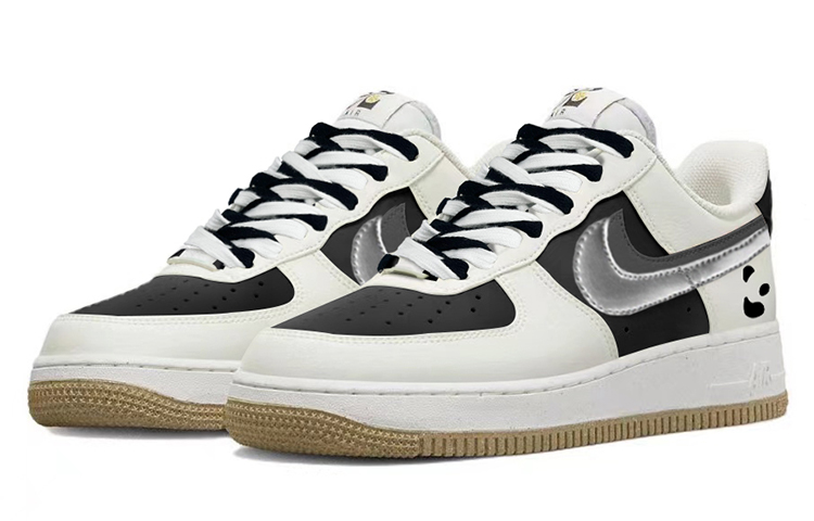 Lookbook (W) [定制鞋款] 耐克空军1号低帮 '熊猫' DX6065-101(TeamY-女款双勾熊猫反转黑白)