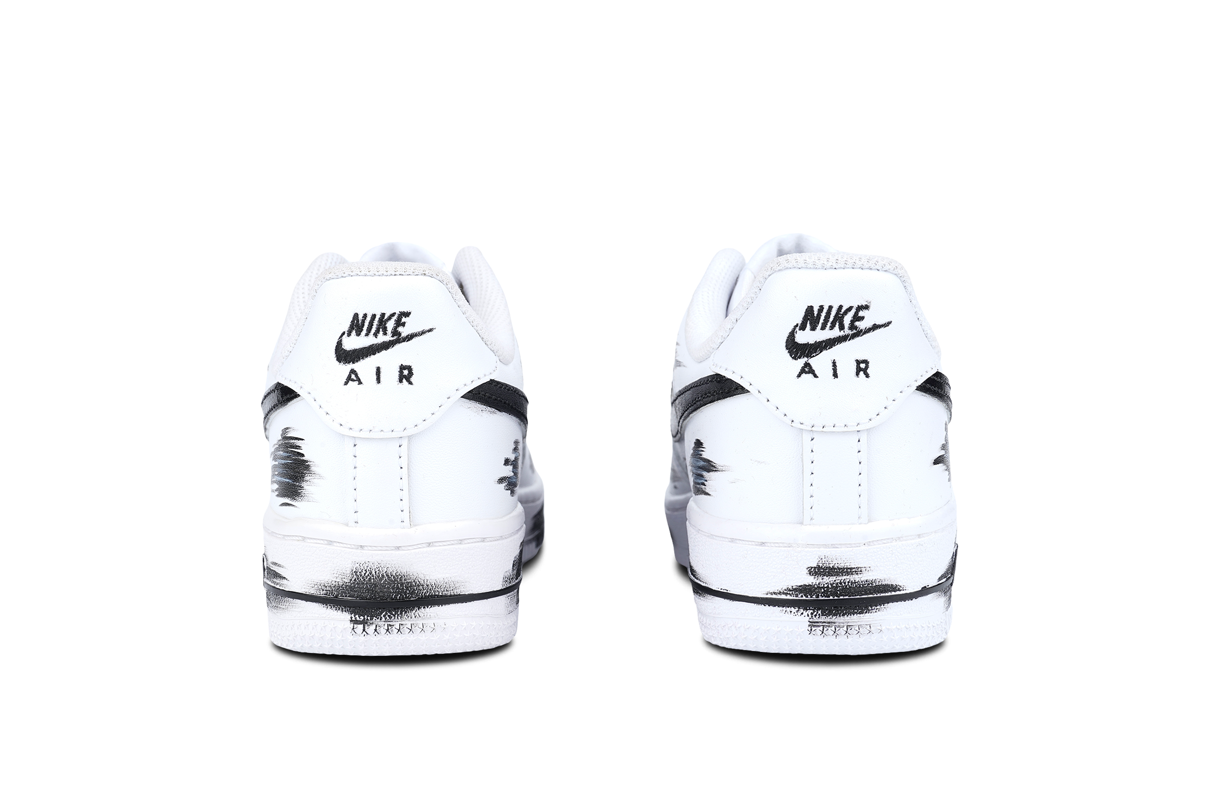 [Custom Shoes] (W) Nike Air Force 1 Low 'Panda Distressed' 圖 4