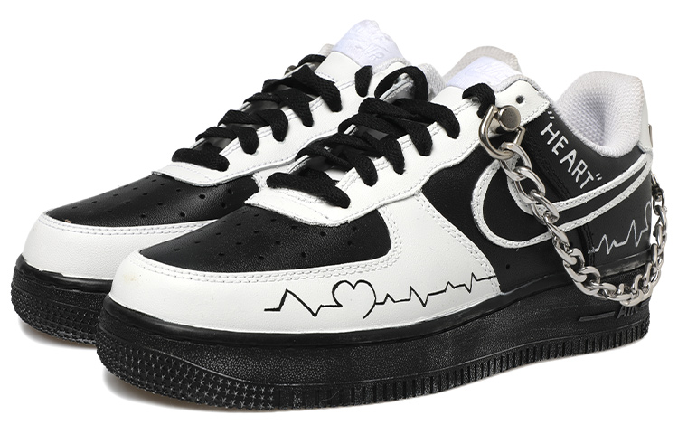 Shop (W) [定制鞋款] 耐克空军一号低帮 '熊猫 OKHR' DD8959-100(Team拾玖-心电图女S-BOX)