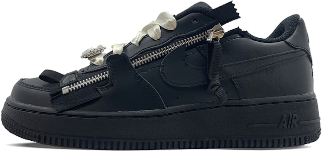 【定制球鞋】 Nike Air Force 1 Low 空軍一號 改拉鍊 珍珠寶石純欲風 縫紉 低幫 板鞋 女款 黑色 Buy 【定制球鞋】 Nike Air Force 1 Low 空軍一號 改拉鍊 珍珠寶石純欲風 縫紉 低幫 板鞋 女款 黑色