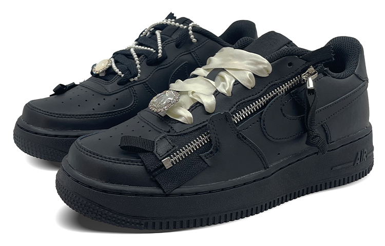 Lookbook (W) [カスタムシューズ] (レディース) ナイキ エア フォース 1 ロー 'パール ジェム デザイア' 314192-009(TeamFour-纯欲风-黑色)