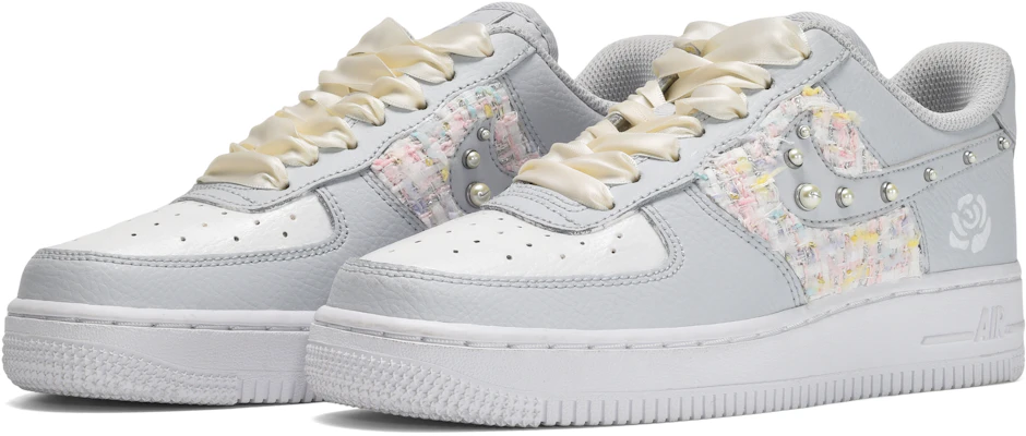 (W) 【カスタムシューズ】ナイキ エアフォース 1 ロー「パールローズ - グレー ホワイト」 DV3810-001(TeamE-女款珍珠玫瑰灰白) Shop (W) 【カスタムシューズ】ナイキ エアフォース 1 ロー「パールローズ - グレー ホワイト」 DV3810-001(TeamE-女款珍珠玫瑰灰白)