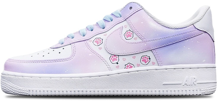 custom-shoes-women-nike-air-force-1-low-pink-purple-gradient-heart-cat-paw