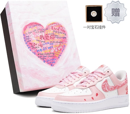 (W) ナイキ エア フォース 1 ロー 'ピンク ペイズリー ローズ' (女性用・カスタムシューズ) FD1448-664(Teamp-玫瑰腰果花) Buy (W) ナイキ エア フォース 1 ロー 'ピンク ペイズリー ローズ' (女性用・カスタムシューズ) FD1448-664(Teamp-玫瑰腰果花)