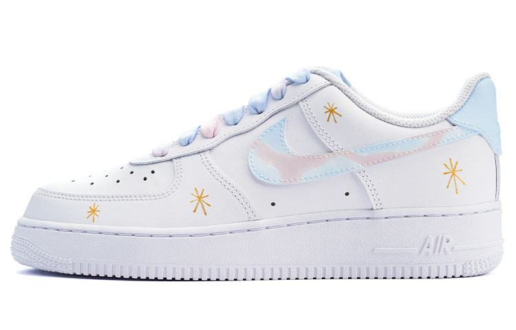 [Custom Shoes] (Women) Nike Air Force 1 Low 'Pink Blue Nebula'