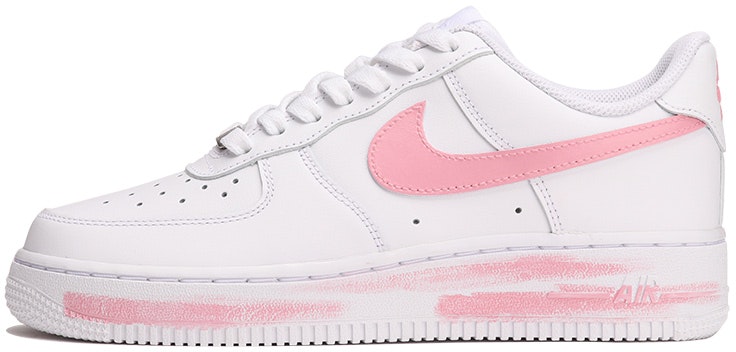 custom-shoes-women-nike-air-force-1-low-pink-aged-vintage