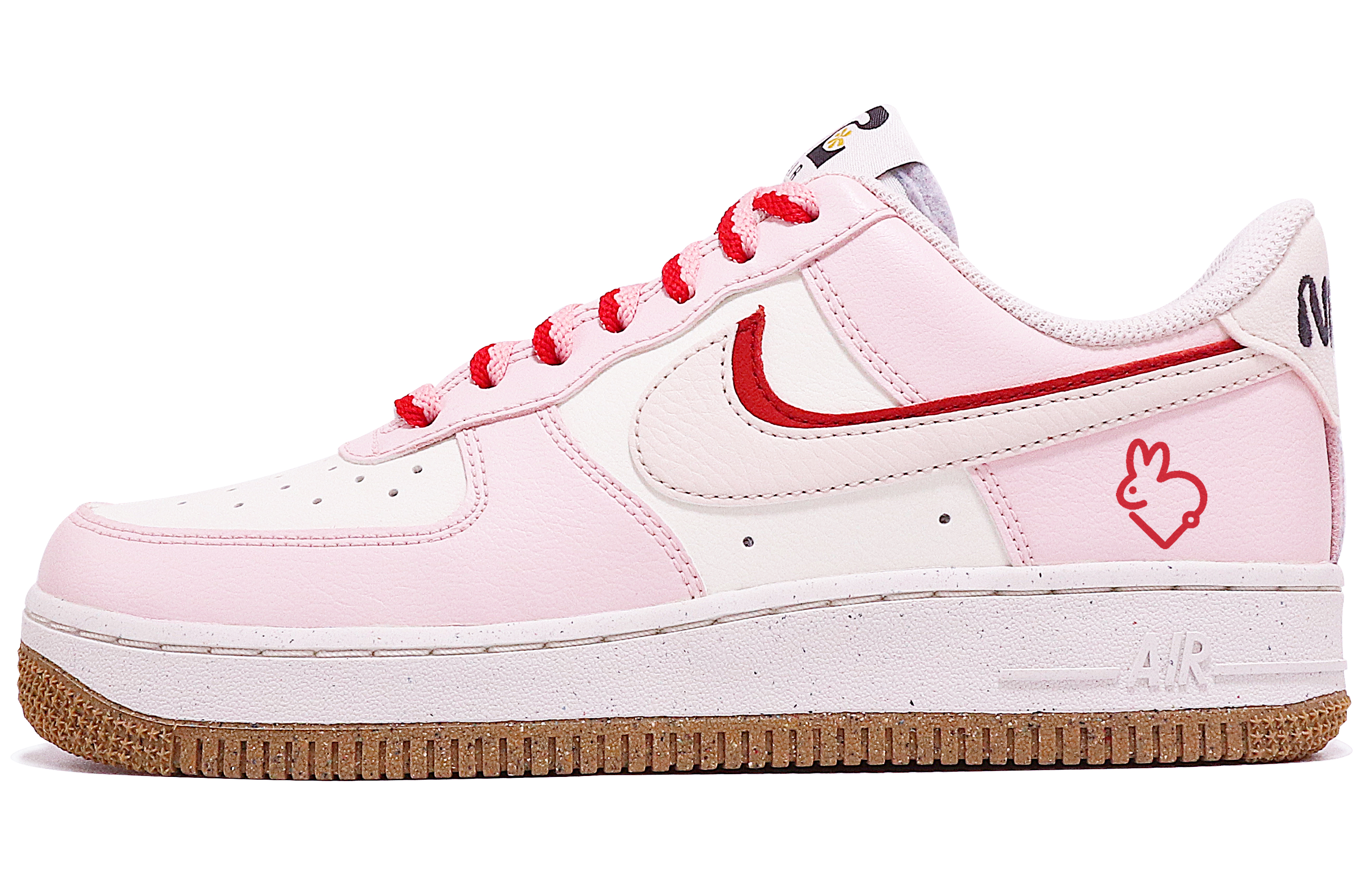 Buy (W) 나이키 에어포스 1 '핑크 발렌타인 버니' (Nike AF1 '핑크 발렌타인 버니') DX6065-101(TeamTen-女款情兔粉S-BOX)