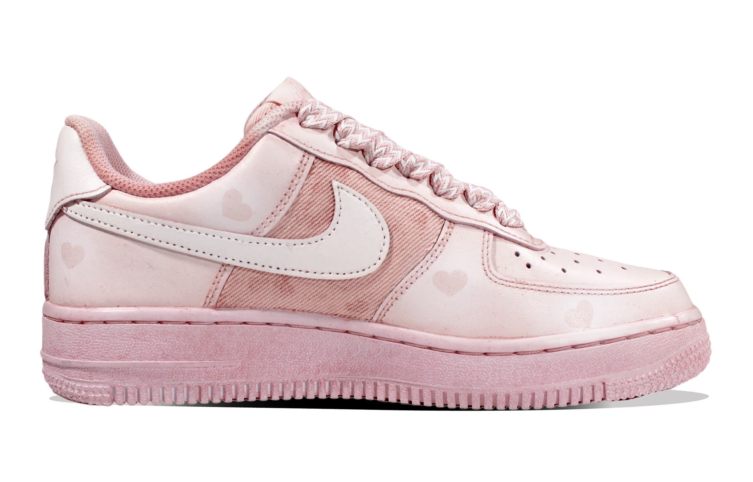 Order (W) 나이키 에어포스 1 로우 '핑크 딥다이' (커스텀) DD8959-100(Team30-粉红浸染空军)