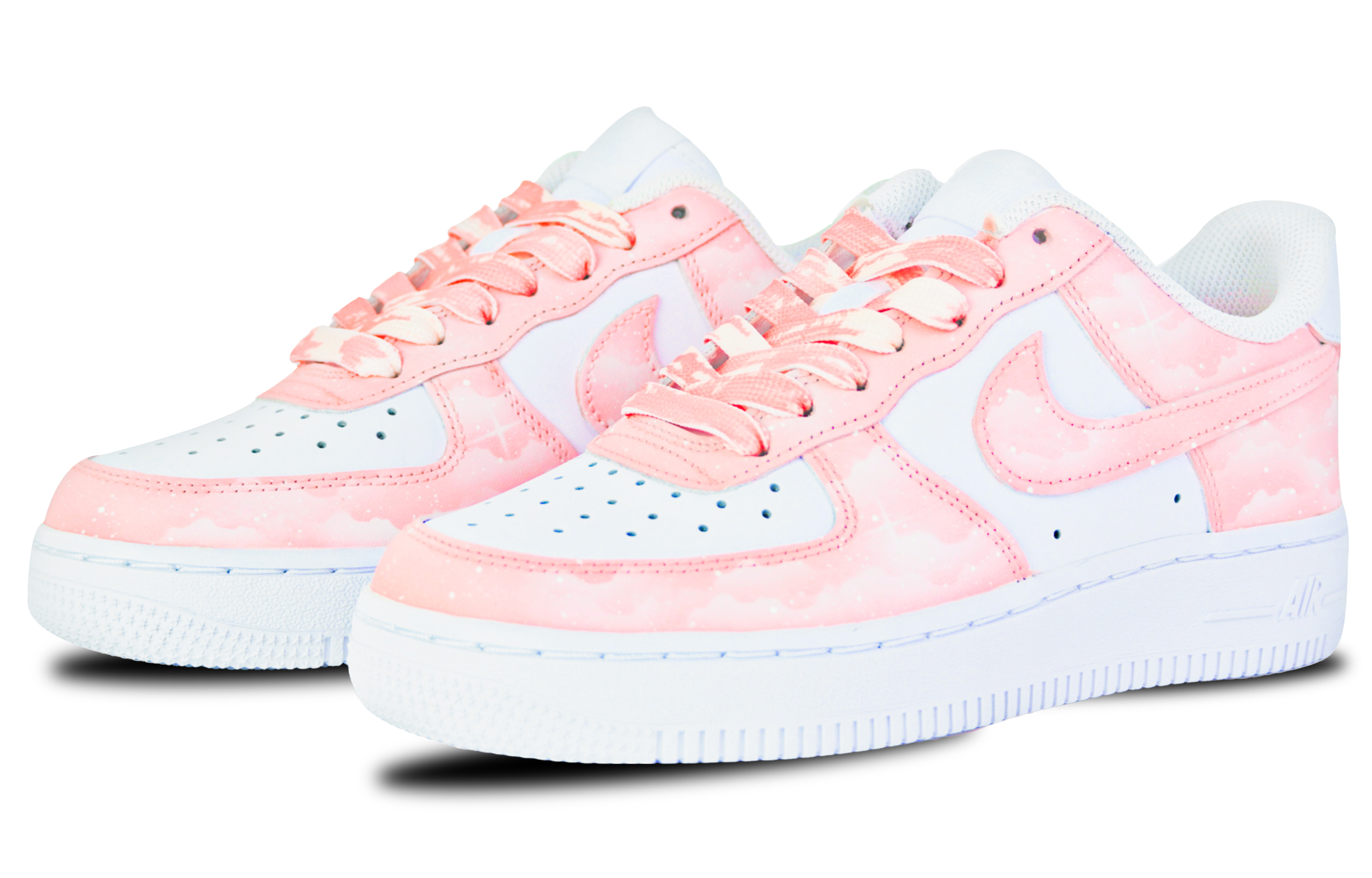 Lookbook (W) [Zapatillas Personalizadas] Nike Air Force 1 Low 'Galaxia Rosa' DD8959-100(Team14-女款粉色星空粉白)