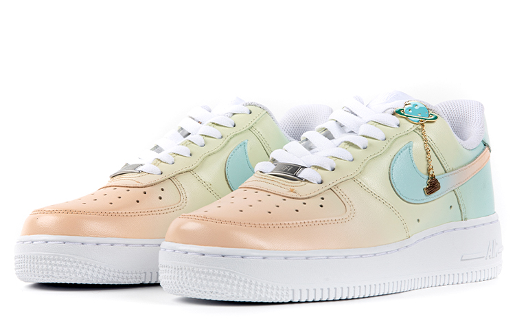 Lookbook (W) [Sepatu Kustom] Nike Air Force 1 Low 'Pink Green Leaf Gradient' DD8959-100(TeamB-女款叶子)