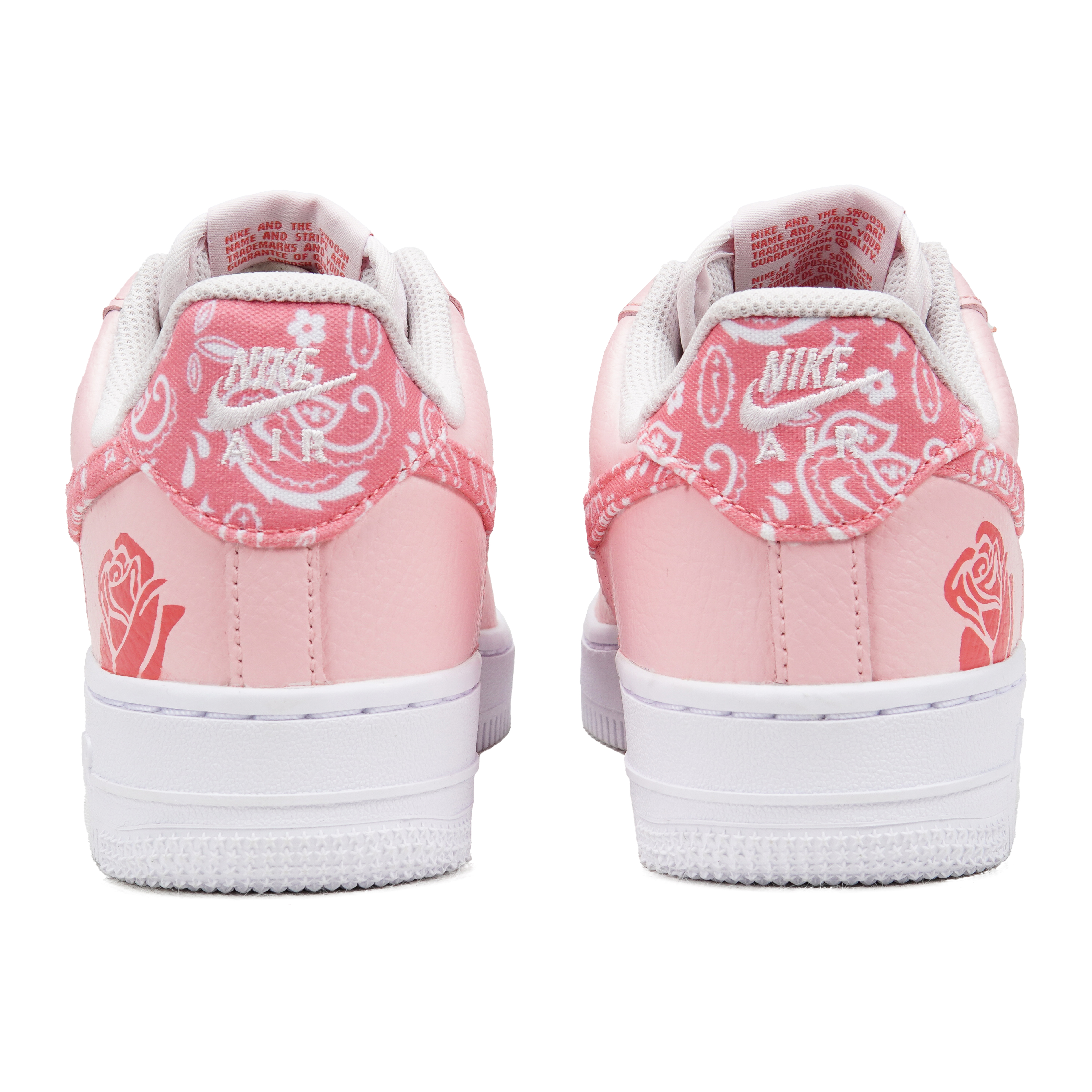 Details for (W) 나이키 에어포스 1 로우 '핑크 페이즐리 로즈' (커스텀) FD1448-664(Teamp-玫瑰腰果花）