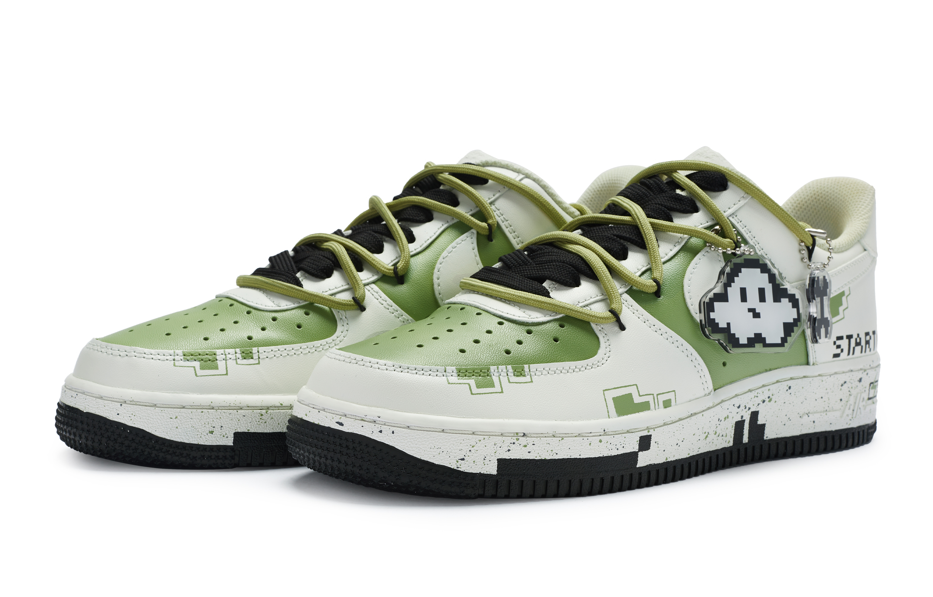 Lookbook (W) [Zapatos Personalizados] Nike Air Force 1 Low 'Pixel Graffiti' DH2920-111(Team80-女BUG修补S-BOX)