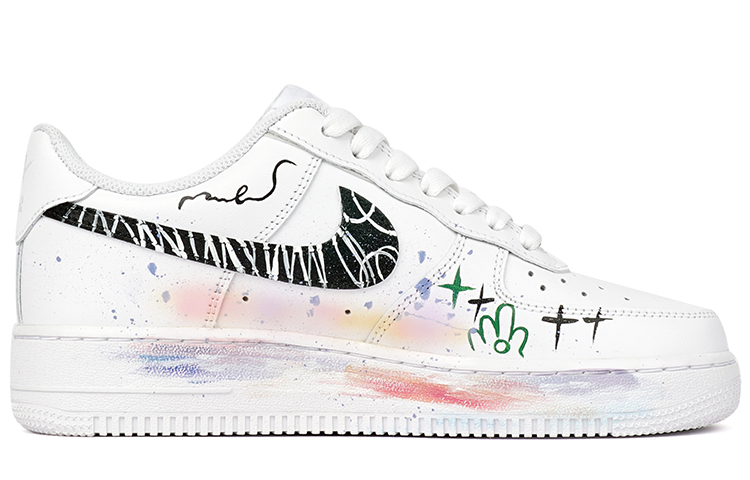 Order (W) Zapatillas Nike Air Force 1 Low 'Playful Street Negro Blanco' DD8959-100(Team拾柒-女款权志龙涂鸦2板鞋)