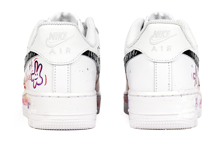 Shop (W) Zapatillas Nike Air Force 1 Low 'Playful Street Negro Blanco' DD8959-100(Team拾柒-女款权志龙涂鸦2板鞋)