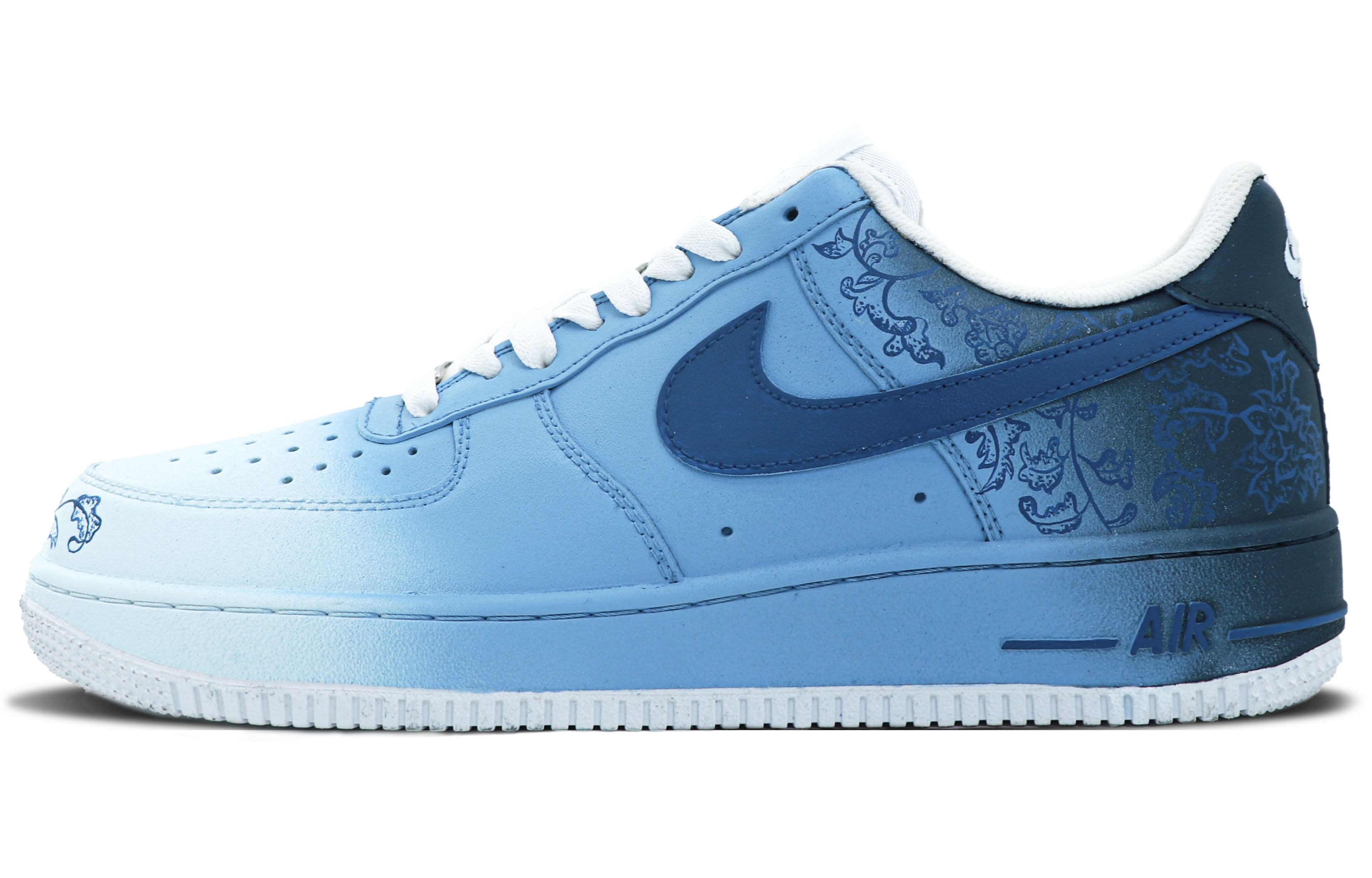 Order (W) [Sepatu Custom] Nike Air Force 1 Low 'Porcelain Gradient' DD8959-100(Team147-青花瓷)