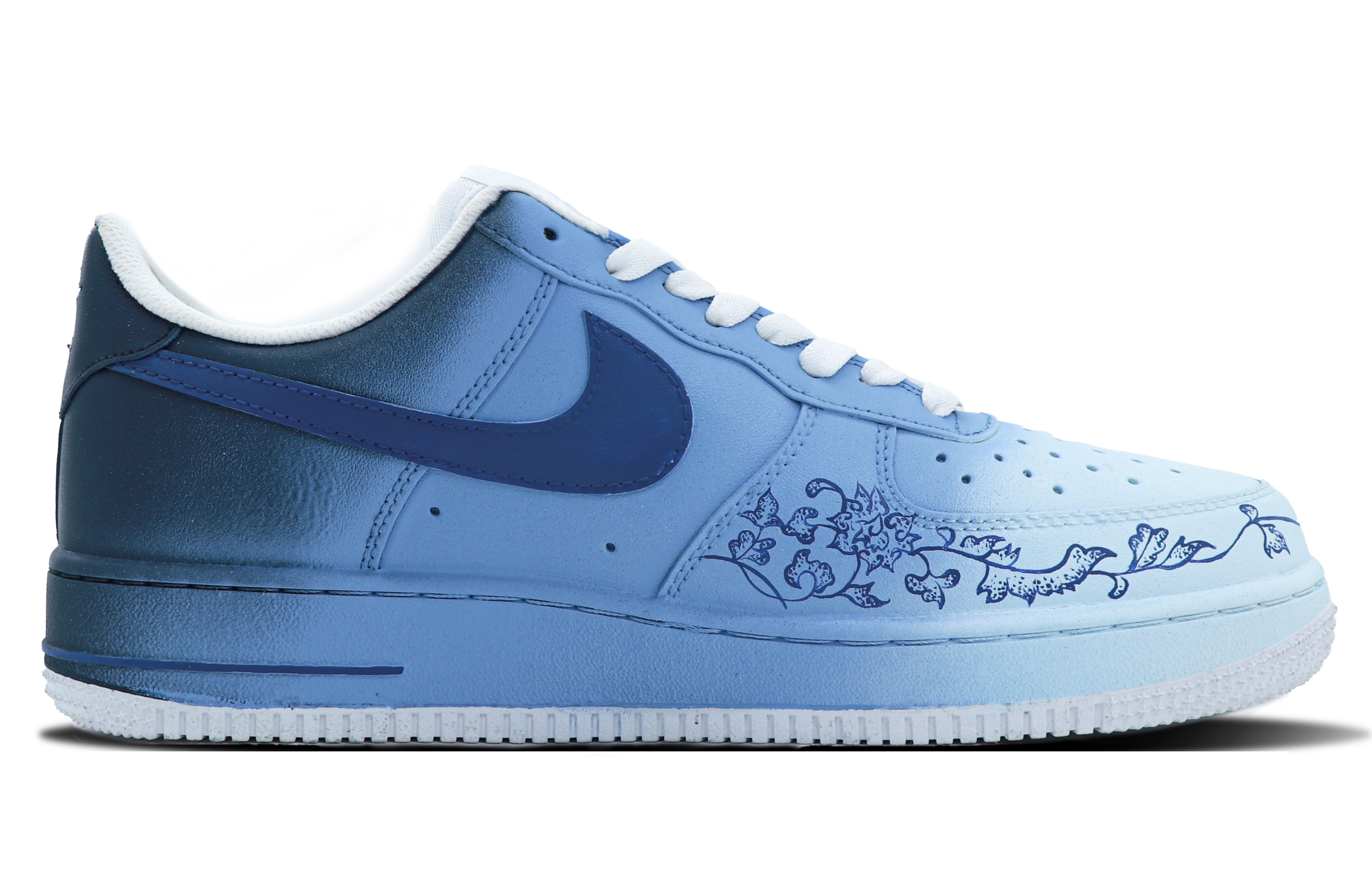 Lookbook (W) [Sepatu Custom] Nike Air Force 1 Low 'Porcelain Gradient' DD8959-100(Team147-青花瓷)