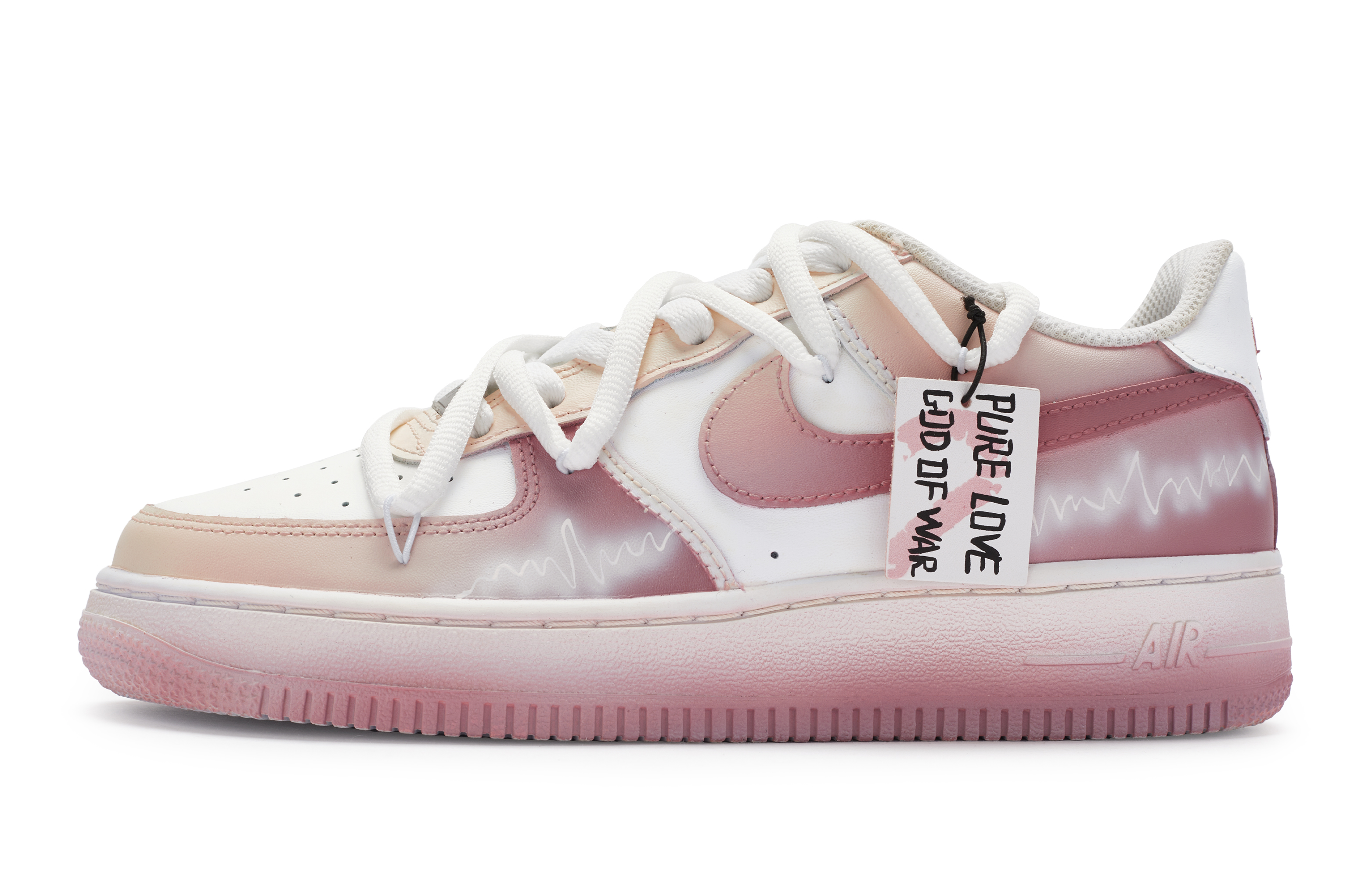 Buy 【定制球鞋】Nike Air Force 1 Low 811製造 純愛戰士 限定托特包 防滑耐磨 低幫 板鞋 女款 白粉