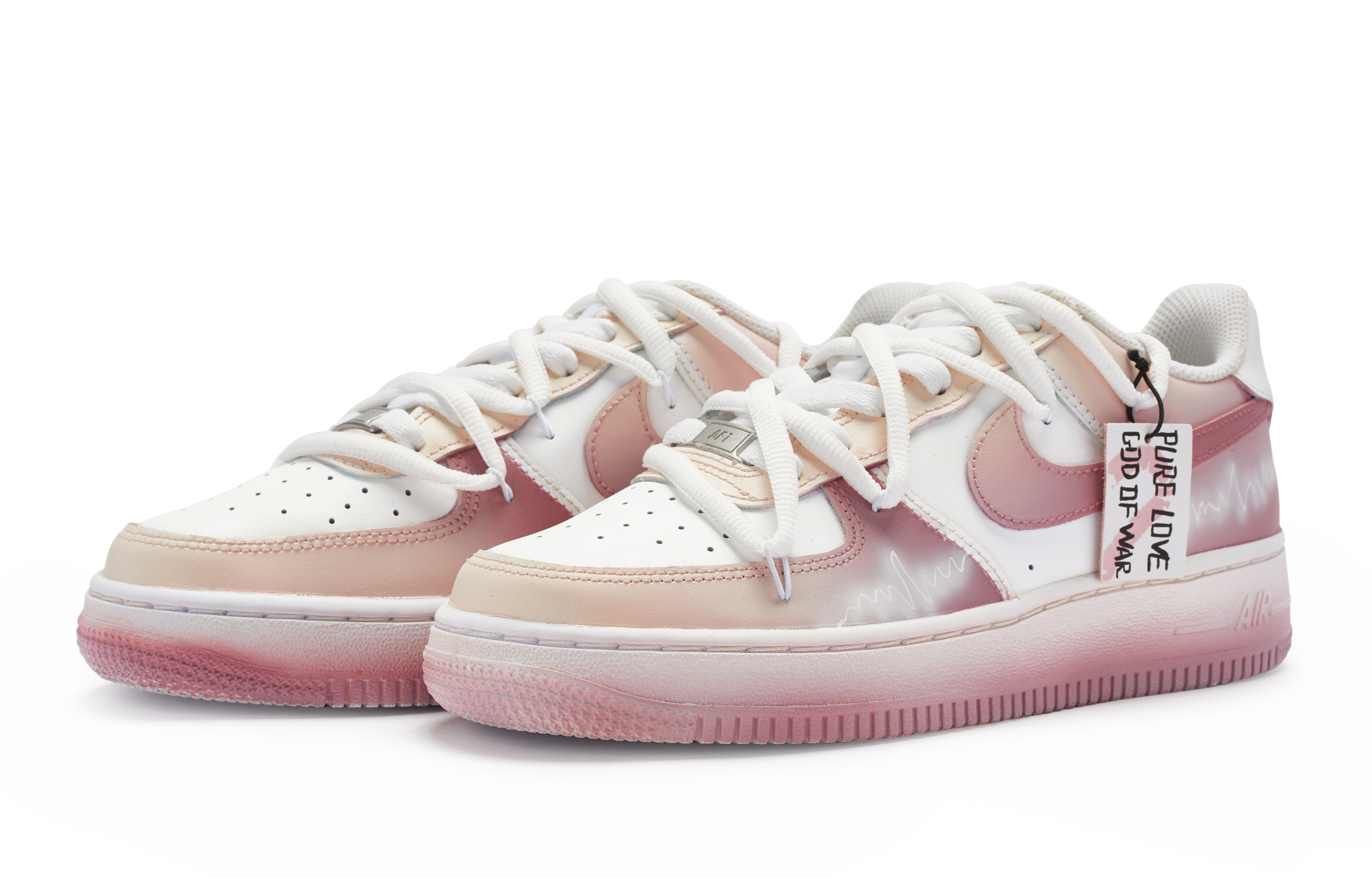 Lookbook 【定制球鞋】Nike Air Force 1 Low 811製造 純愛戰士 限定托特包 防滑耐磨 低幫 板鞋 女款 白粉