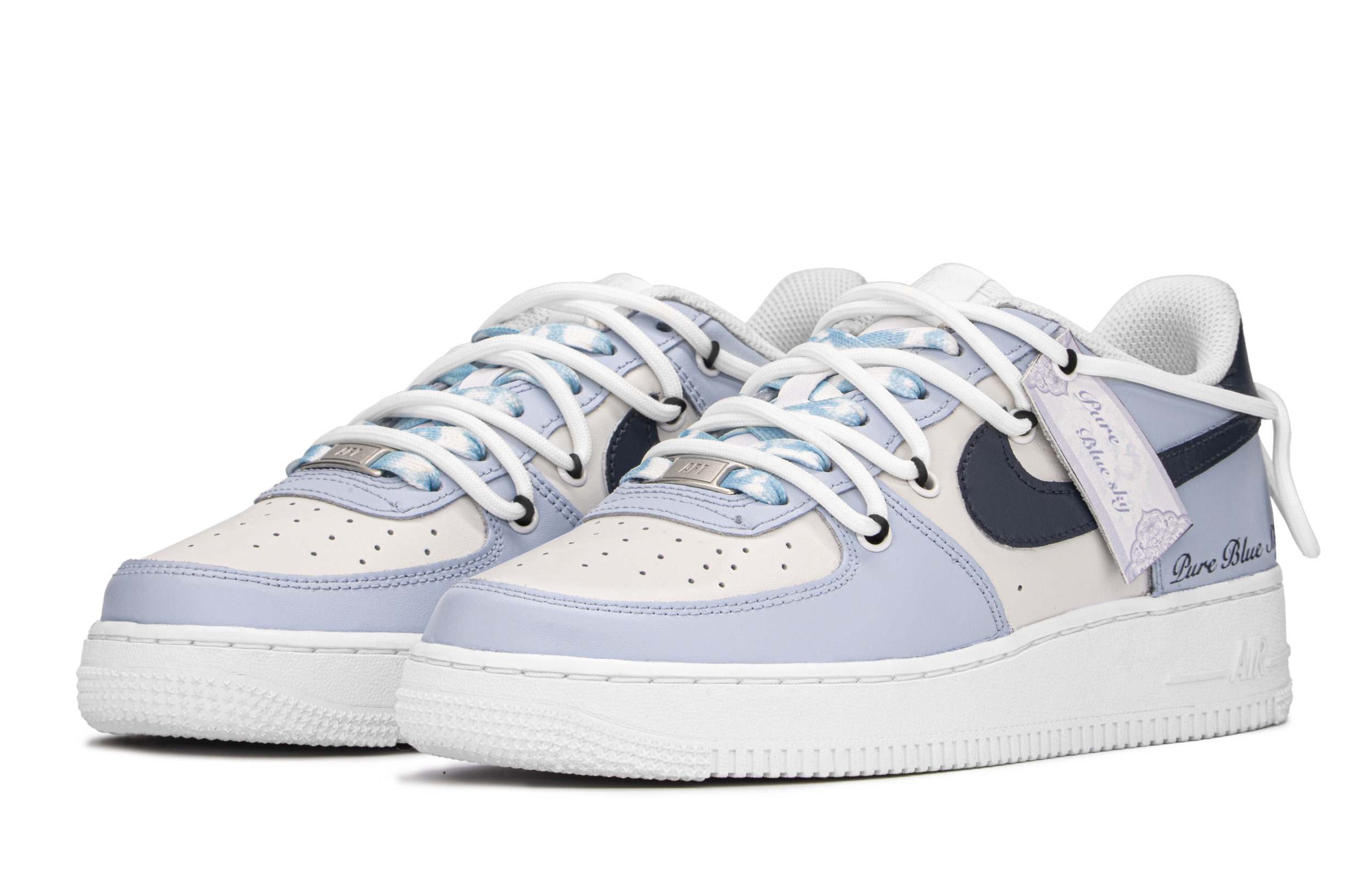 Lookbook (W) [Sepatu Custom] Nike Air Force 1 Low 'Pure Blue' DD8959-100(TeamA-AF纯净)
