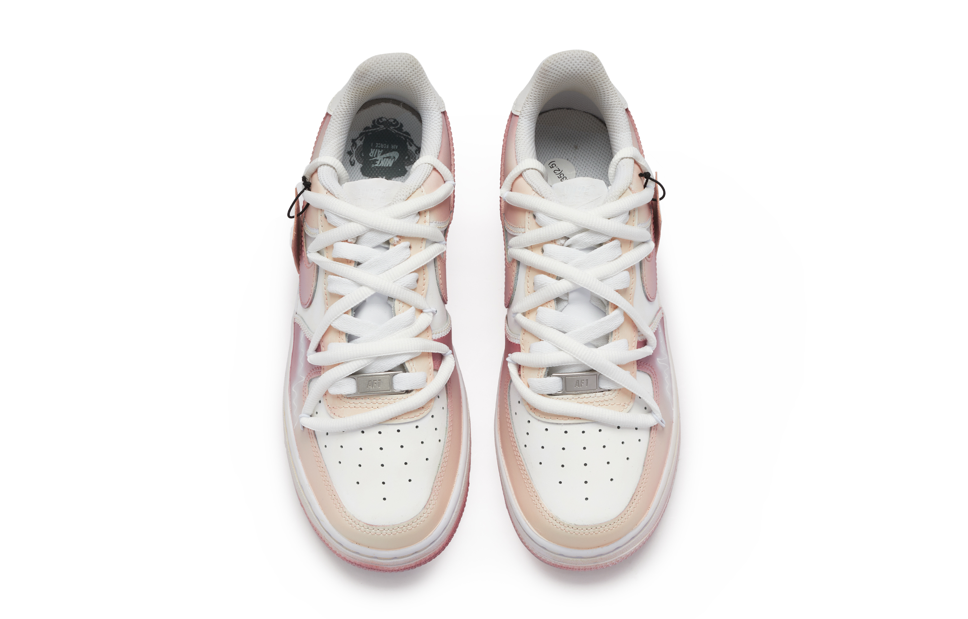 Shop 【定制球鞋】Nike Air Force 1 Low 811製造 純愛戰士 限定托特包 防滑耐磨 低幫 板鞋 女款 白粉