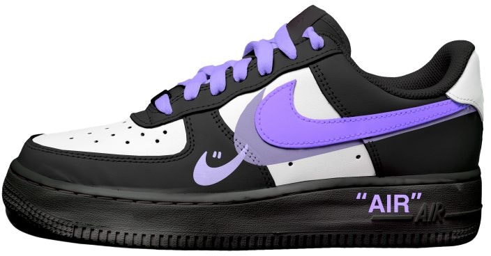 custom-shoes-women-nike-air-force-1-low-purple-smiley-retro