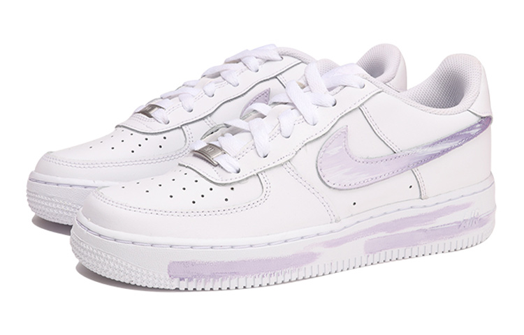 Lookbook (W) [カスタムシューズ] (女性用) ナイキ エア フォース 1 ロー 'パープル グラデーション' 314192-117(TeamThree-女款肌理白紫QD)