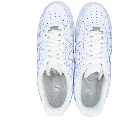 【訂製球鞋】Nike Air Force 1 Low 青花瓷系列 國潮復古 塗鴉 防滑耐磨 低幫 板鞋 女款 白藍 Shop 【訂製球鞋】Nike Air Force 1 Low 青花瓷系列 國潮復古 塗鴉 防滑耐磨 低幫 板鞋 女款 白藍