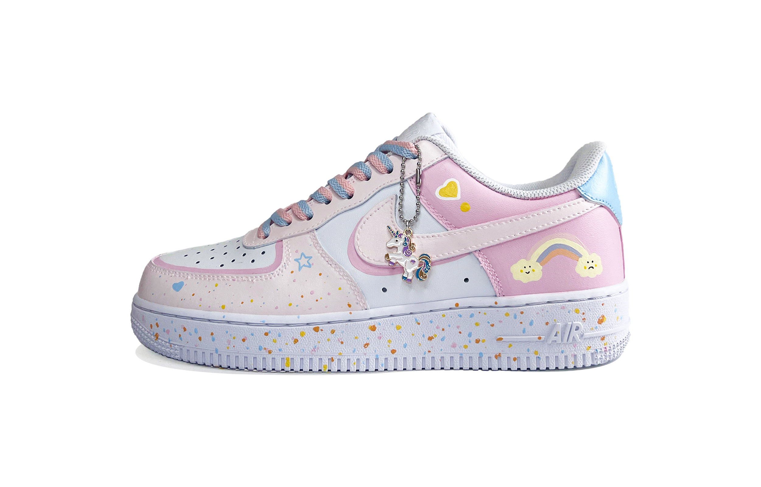 Buy (W) Zapatillas Nike Air Force 1 Low 'Arcoíris Rosa Pony-Blanco' DD8959-100(TeamD-女款阳光彩虹小白马)