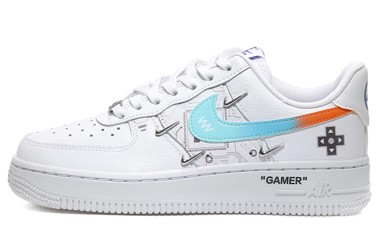 [Custom Shoes] (W) Nike Air Force 1 Low 'Ready Player One Blue-Orange Gradient Cyberpunk'