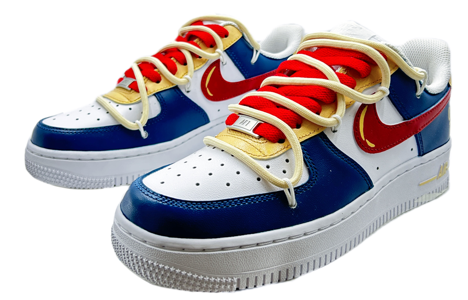 [Custom Shoes] (W) Nike Air Force 1 Low 'Red Blue Deconstructed' 圖 3