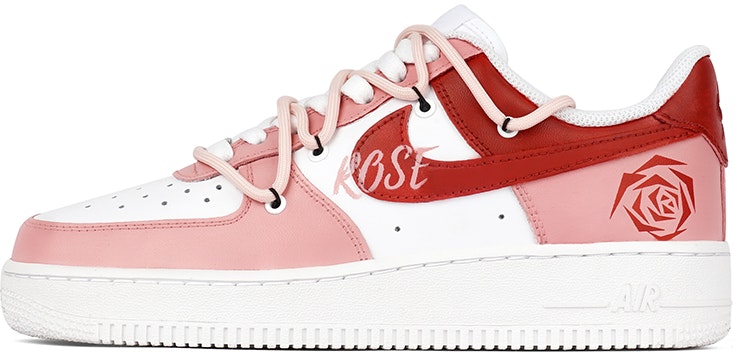 custom-shoes-women-nike-air-force-1-low-red-rose
