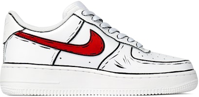 【定制球鞋】Nike Air Force 1 Low 紅色信號 動漫 二次元 簡約高級感 低幫 板鞋 女款 紅白 Order 【定制球鞋】Nike Air Force 1 Low 紅色信號 動漫 二次元 簡約高級感 低幫 板鞋 女款 紅白