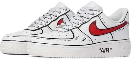 【定制球鞋】Nike Air Force 1 Low 紅色信號 動漫 二次元 簡約高級感 低幫 板鞋 女款 紅白 Lookbook 【定制球鞋】Nike Air Force 1 Low 紅色信號 動漫 二次元 簡約高級感 低幫 板鞋 女款 紅白