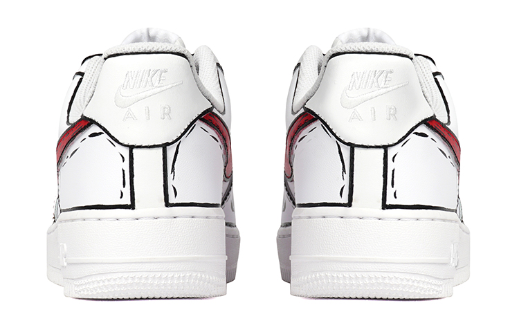 Shop (W) [Zapatos Personalizados] Nike Air Force 1 Low 'Señal Roja' DD8959-100(Team拾柒-女款低帮红色信号板鞋)