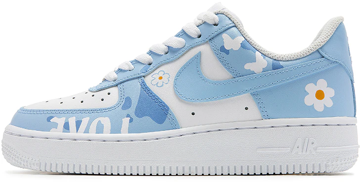 custom-shoes-women-nike-air-force-1-low-retro-girl-camo-graffiti-butterfly-floral-unc-blue