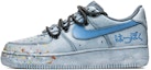Buy (W) Zapatillas Nike Air Force 1 Low 'Retro Azul Claro' Personalizadas DD8959-100(TeamB-女款涂鸦浅蓝H-BOX)